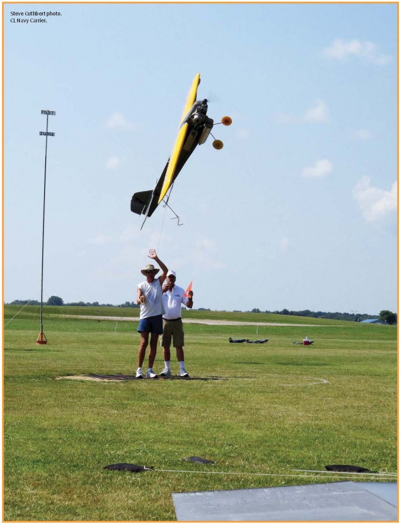 Burt Brokaw entering the slow flight phase on his record-breaking US NATS flight in 2013 - photo by Steve Cuthbert, whose rights are fully acknowledged